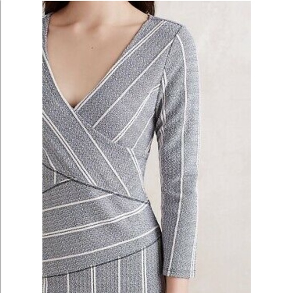Anthropologie Maeve Wrapped Striped Column Dress - Picture 3 of 8